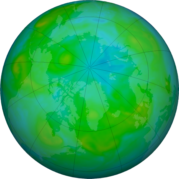 Arctic ozone map for 28 July 2020